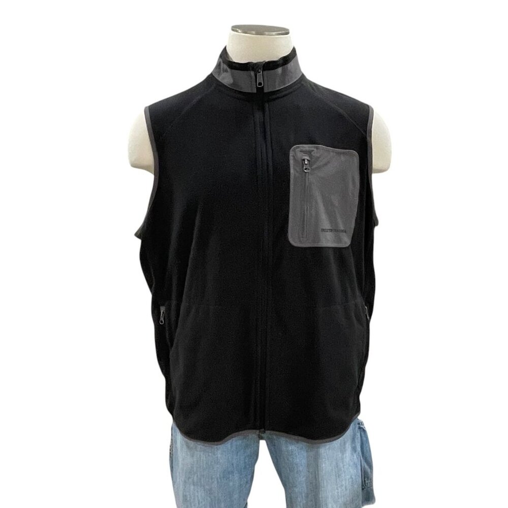 Duluth Trading Mens XL Black Fleece Vest True Grid Outdoor Workwear Hiking Zip - Picture 5 of 13